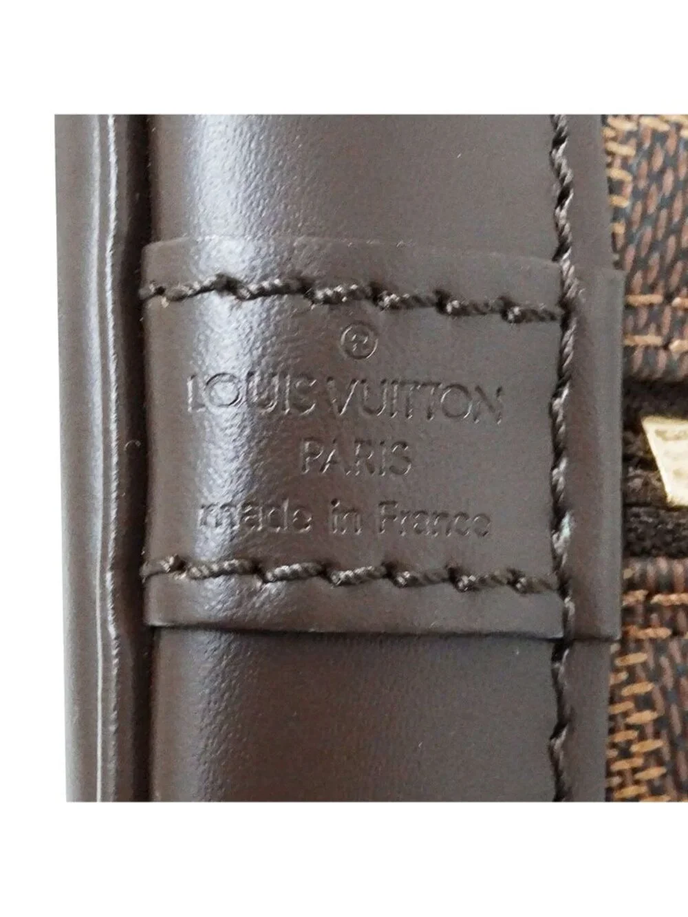 Louis Vuitton Bag Handbag Damier Canvas Alma Brown Handle Adult